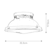 Lampa sufitowa retro metalowa Amelia HK-AMELIA-F-M-CM chrom