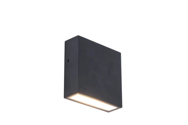 Ścienna LAMPA zewnętrzna GEMINI XF 5104002012 Lutec kinkiet OPRAWA metalowa LED 9W 3000K kwadratowa IP54 czarna
