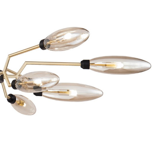 Modernistyczna LAMPA wisząca VENTURA MOD012CL-12G Maytoni metalowa OPRAWA zwis złoty