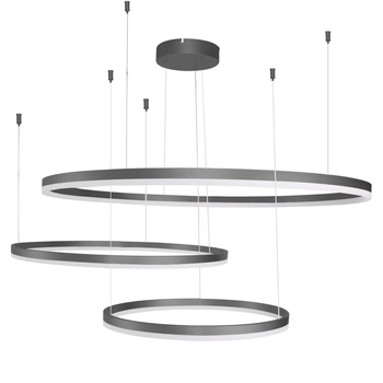 Wisząca lampa nowoczesna Halo LED 130W 3000k pierścienie czarne