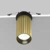 Podtynkowa lampa sufitowa Calipso C110CL-01-GU10-BS czarny mosiądz