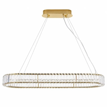 Wisząca lampa glamour ADONIS złota ST-8877P-100 1xLED 15W 3000K owalna