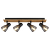 Lampa reflektorowa Claude 54307-4W drewno przydymiona