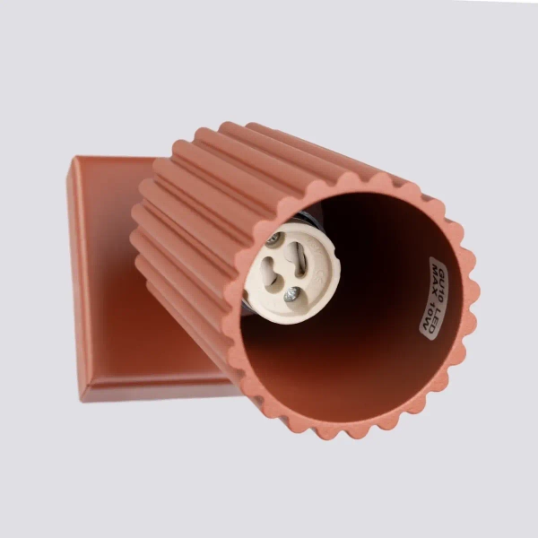 Kinkiet ścienny z regulacją KARBON SL.1635 tubka ryflowana terakota