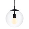 Wisząca LAMPA hygge ALUR 10734302 Kaspa skandynawska OPRAWA kulisty ZWIS szklane kule balls przezroczyste czarne