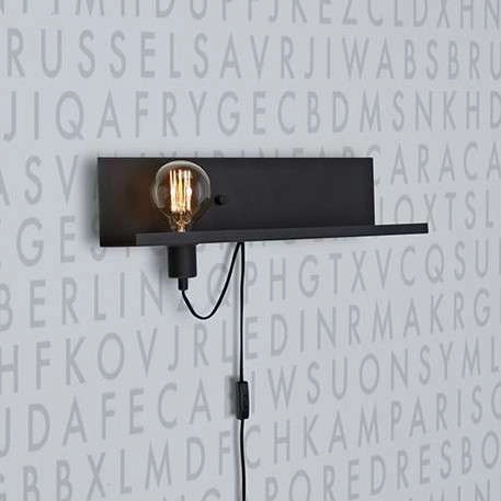 Kinkiet LAMPA ścienna MULTI 106482 Markslojd metalowa OPRAWA półka czarna