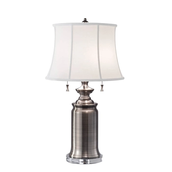 Stołowa lampa abażurowa Stateroom FE-STATEROOM-TL-AN Feiss biały nikiel