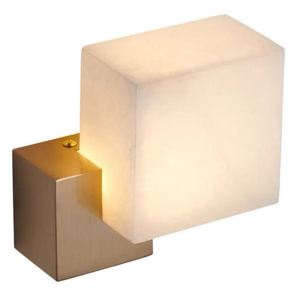 Lampa ścienna CUBO ST-DL-8537 gold LED 3W 3000K kostka złota biała