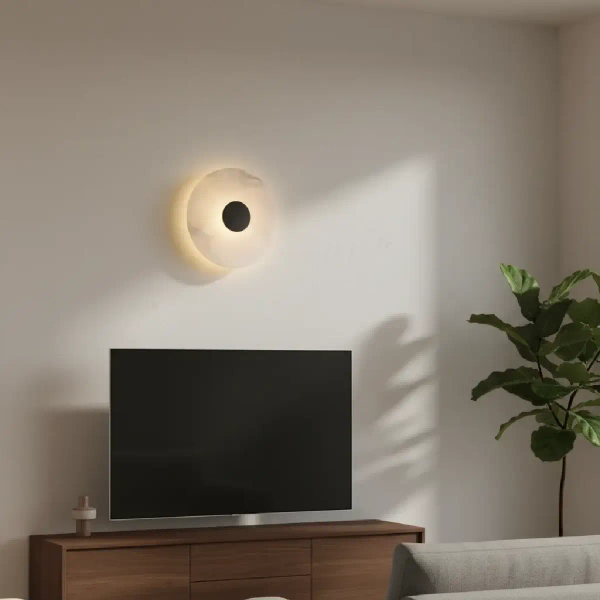 Ledowy kinkiet na ścianę Dalinia WL0114-BK LED 8W 3000K okrągły czarny