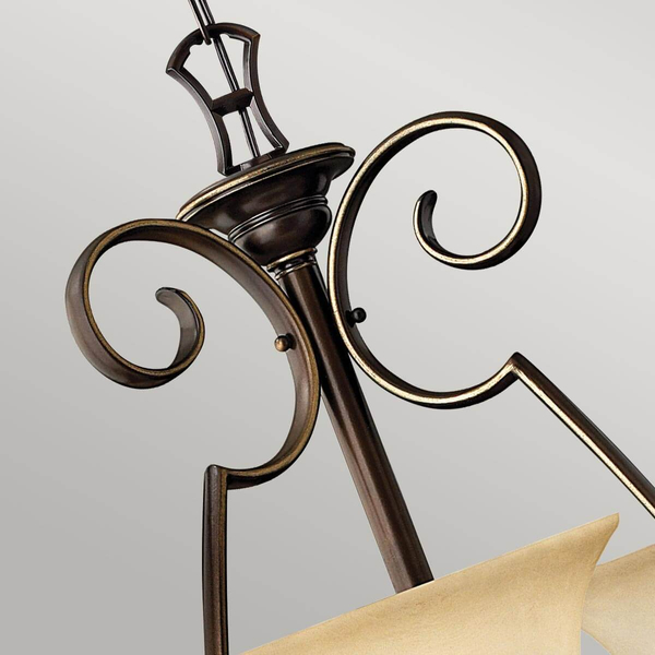 Antyczna lampa wisząca Cello HK-CELLO9 Hinkley metalowa brązowa