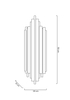 Lampa ścienna Harmonic MSE010100304 metalowe rurki złote