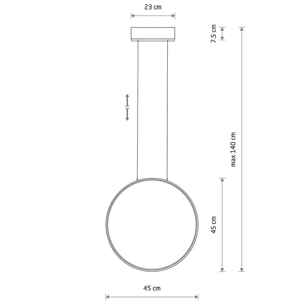 Lampa wisząca do salonu ring Circolo 10810 Nowodvorski LED 18W 3000K czarna
