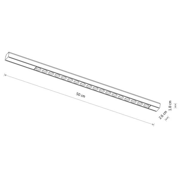 Lampa 1-obwodowa szynowa 11332 LED 18W 4000K czarna