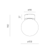 Kulista sufitowa lampa biała MODERN BALL LED 9W 3000K naścienna do salonu 47000-M930-PW-00-13