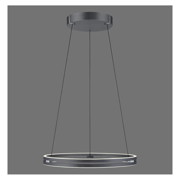 Wisząca lampa PUREE-LOOP szara LED 53W 2700-5000K pierścień do jadalni nad stół 2551-15