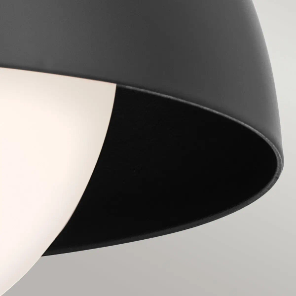 Lampa wisząca/ścienna/sufitowa Niva KL-NIVA-1W-1P-BK metalowa biała czarna