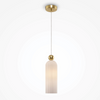 Wisząca lampa Antic MOD302PL-01W szklana biała złota