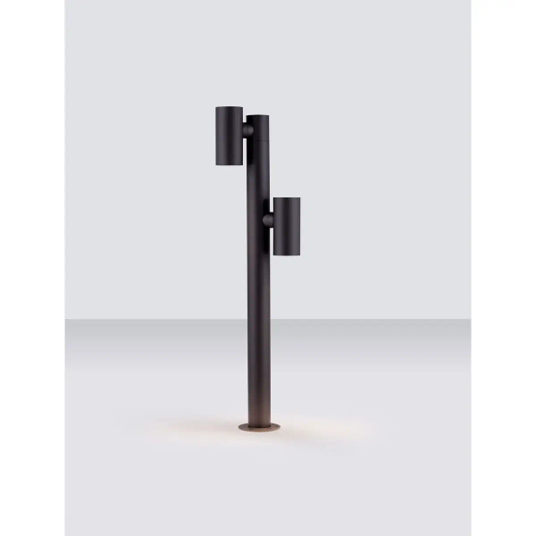 Stojąca lampa podwójna na taras MALONZO LE75160 LED 13W 3000K IP65 czarna
