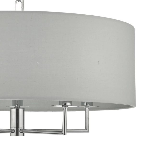 Abażurowa lampa wisząca Jamelia JAM0539 Dar Lighting na łańcuchu chrom