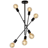 Industrialna LAMPA sufitowa LESTER 21119/06/30 Lucide metalowa OPRAWA loftowa molecular czarna