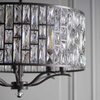 Wisząca lampa glamour Bele 69391 Endon kryształ czarny okrąg przezroczysty