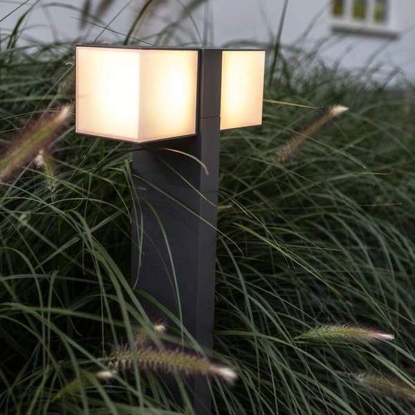 Stojąca lampa CUBA 7193801118 prostokątna LED 23W 3000K słupek IP54 szary