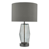 Nocna lampa szklana Mubina MUB4308 polerowany czarny chrom przydymiony