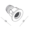 Wpuszczane oczko sufitowe POINT 2880A1303 LED 1W 6000K czarny