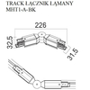 Łącznik łamany do szynoprzewodu 3-fazowego DOBAC MHT1-A-BK Maxlight czarny