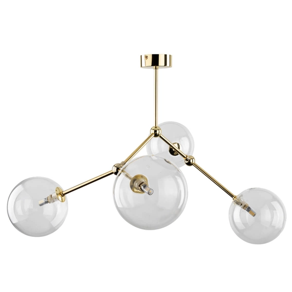 Natynkowa lampa Fairy 10070 bubbles metalowa przezroczysta złota