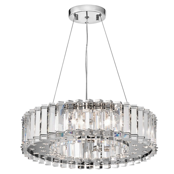 Kryształowa lampa zwisająca Crystal Skye KL-CRYSTAL-SKYE8 Kichler IP44 chrom