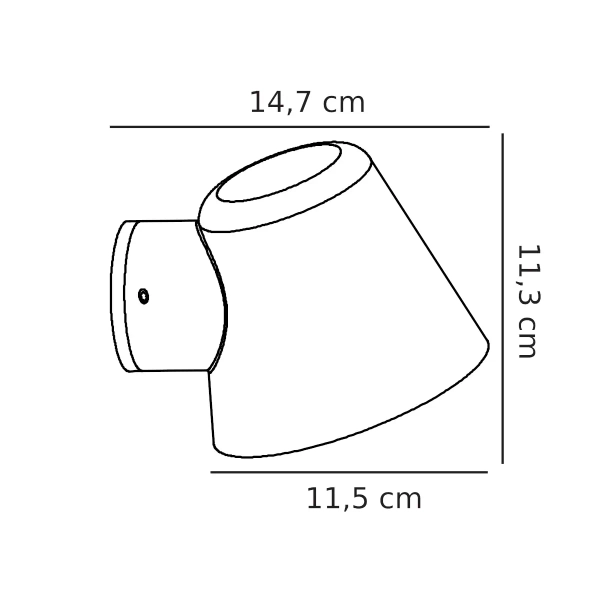 Przyścienna lampa na elewacje Aleria 2019131031 IP44 cyna