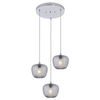 Kaskada lampa wisząca Monet 3178 szklana nad łóżko chrom przydymiona