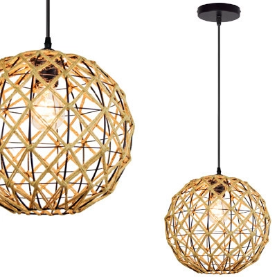 Loftowa LAMPA wisząca UMEA industrialna OPRAWA kula ZWIS sznur beżowy czarny