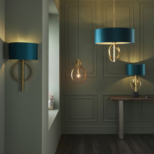 Lampa wisząca nad stół L&-195219 Light& na łańcuchu morska złota