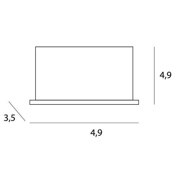 Wpuszczana lampa kostka X-LINE H0135 Maxlight LED 5W 3000K sufitowa biały czarny