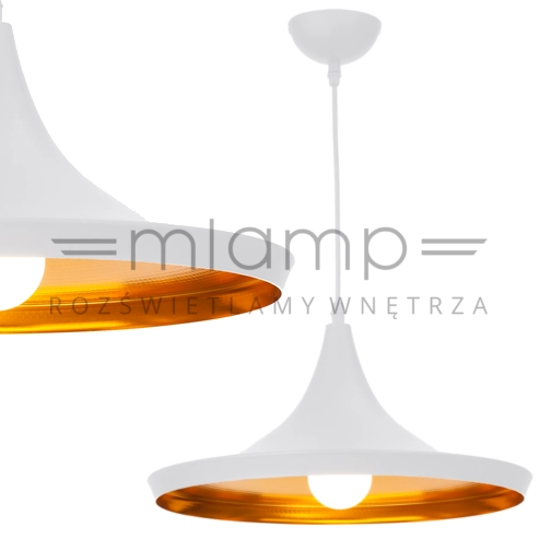 LAMPA wisząca MODERN 306753 IL MIO metalowa OPRAWA SONA zwis ORI biały złoty