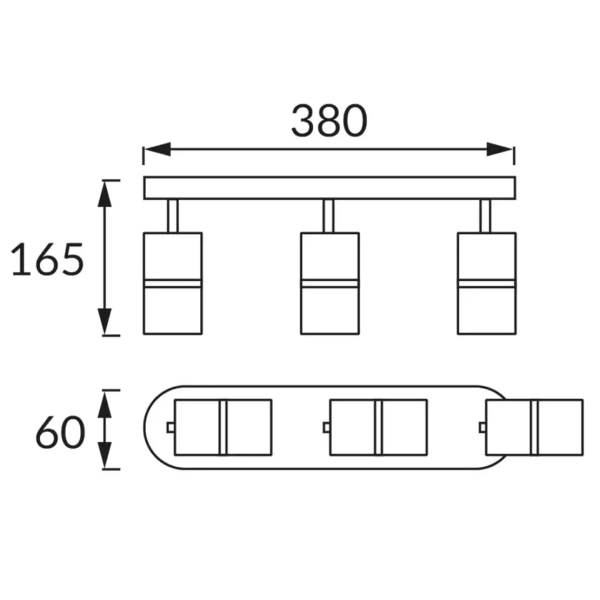 Lampa naścienna DIOR SPT 4264 Ideus reflektorki metal chrom czarna