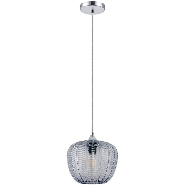Wisząca lampa szklana Monet 3177 do jadalni nad stół chrom przydymiona