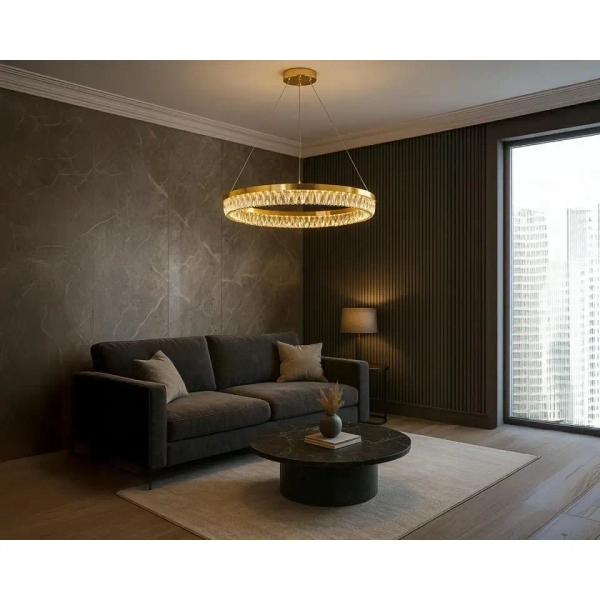 Salonowa lampa wisząca ring SAVOY MSE1501100528 LED 42W 3000K złota