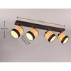 Drewniana lampa sufitowa Bolzano R81664032 abażur czarny