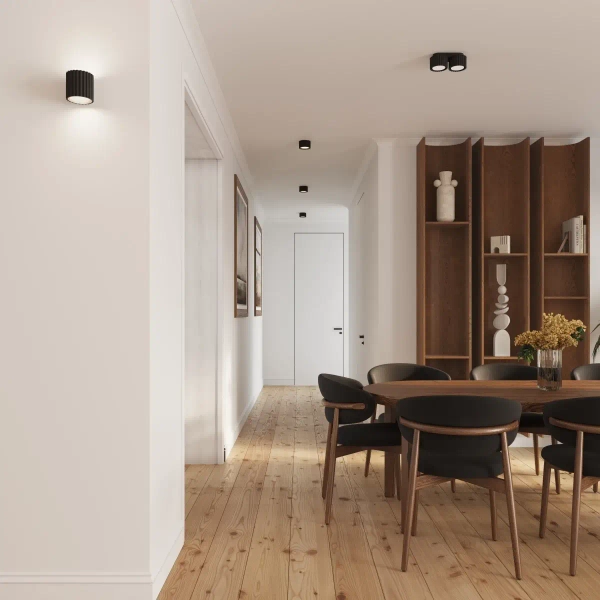 Ryflowana lampa sufitowa AURA SL.1787 tubka metalowa czarna