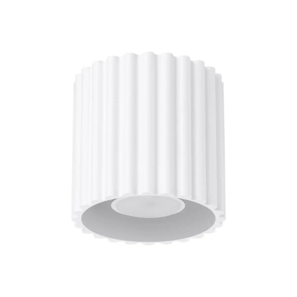 Metalowa lampa sufitowa AURA SL.1779 tubka ryflowana biała