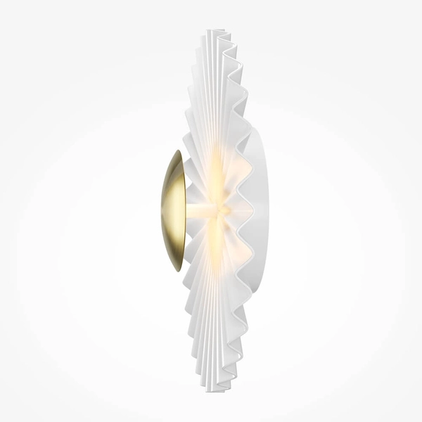 Okrągła lampa ścienna Fiore MOD233WL-L11BS3K LED 7W 3000K mosiądz biały