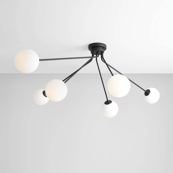 Sufitowa lampa nowoczesna Holm 1082PL_K1 Aldex nad stół czarna biała