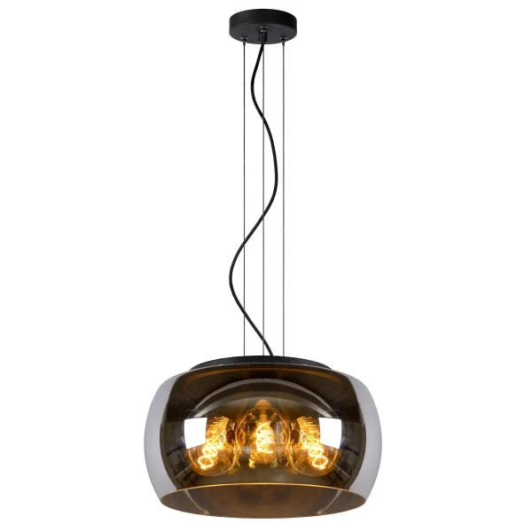 Loftowa lampa wisząca OLIVIA 45401/40/65 Lucide przydymiony czarny