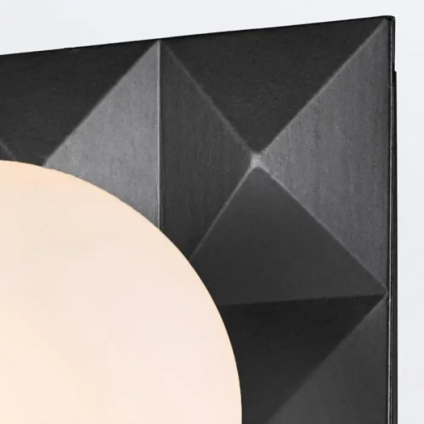 Szklany kinkiet ścienny Deco QN-DECO-1WB-BLK-O do łazienki kula IP44 czarny