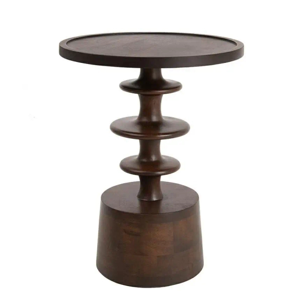 Kawowy stolik BRERA MM001501100412 brązowa drewniana do salonu 45cm