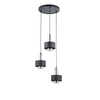 Kaskadowa lampa wisząca Rif 40717 Sigma industrialna czarna srebrna
