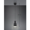 Wisząca lampa Agudo 319400132 Trio walec tubka do kuchni czarna